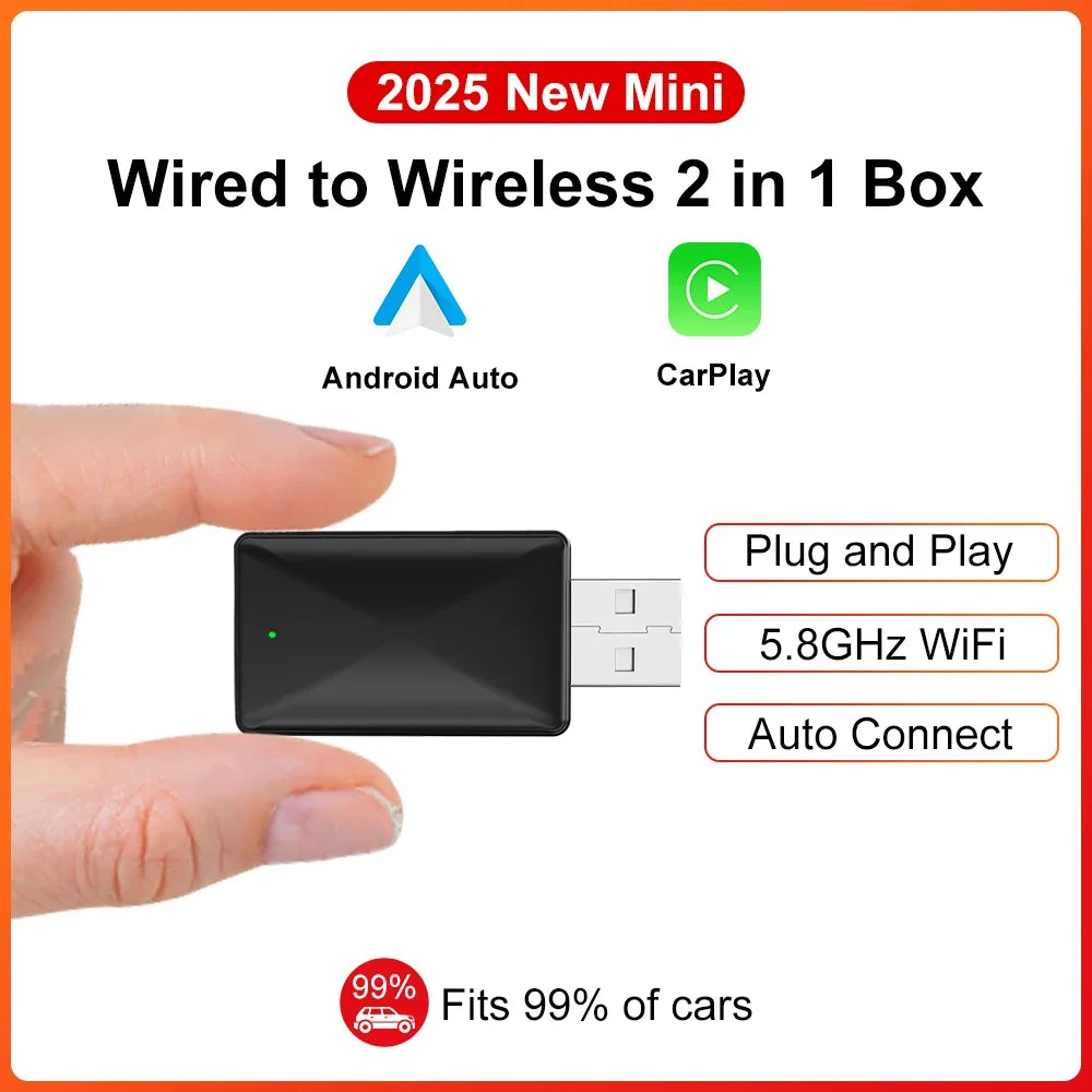 2-in-1 Wireless Adapter CarPlay Wireless Adapter