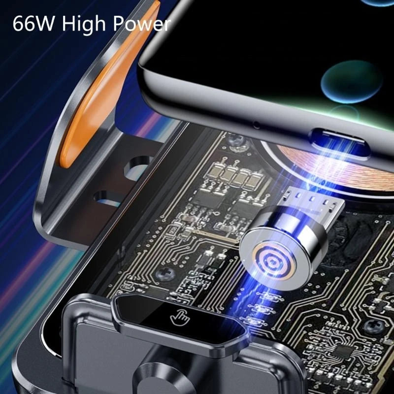 12QM 66W Wireless Charging Auto Mount Phone Holder