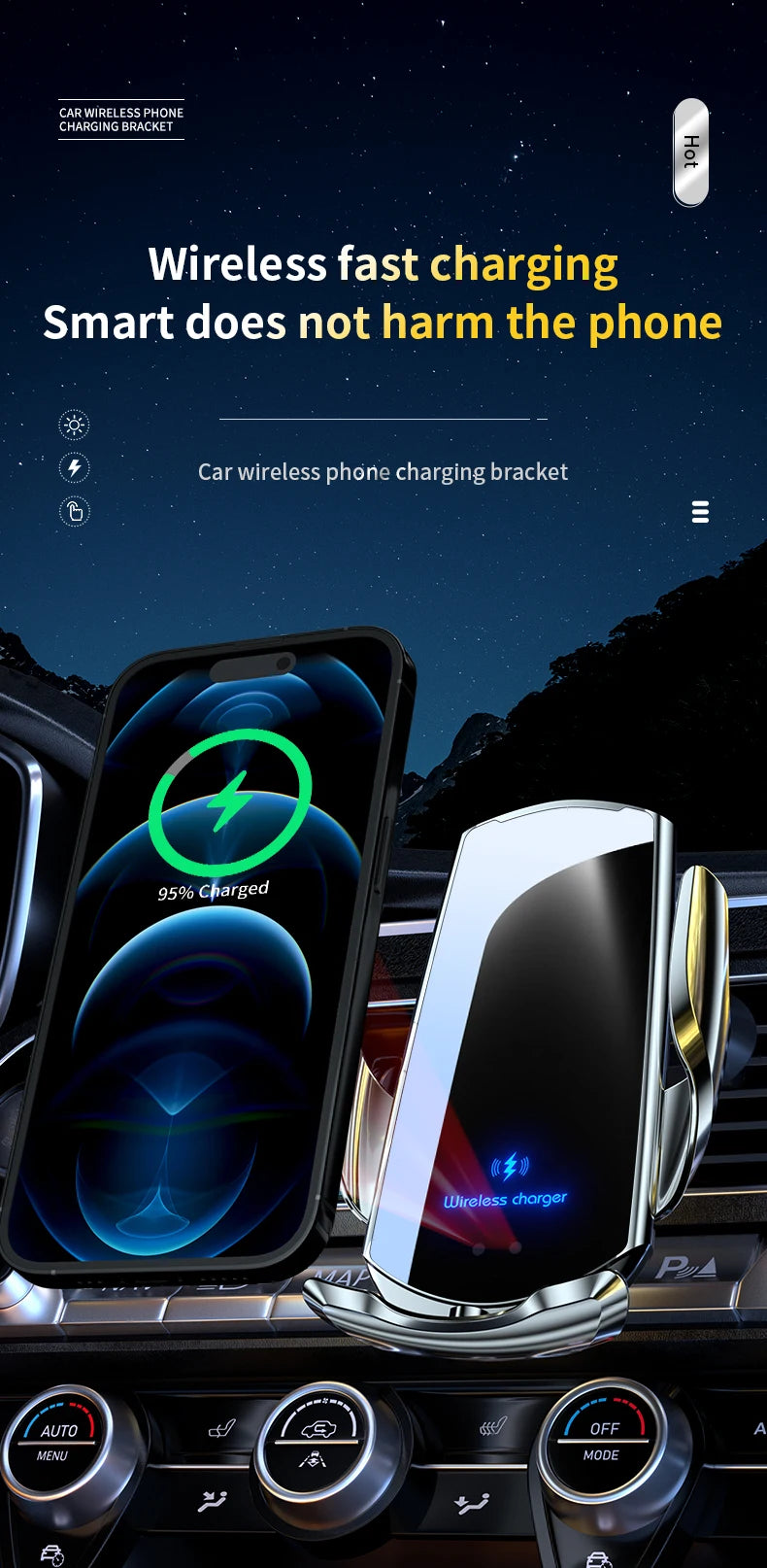 Car Wireless Charging Phone Holder