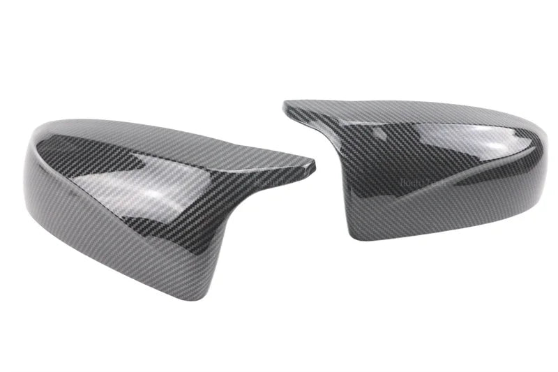 Carbon Fiber Look Black Rearview Side Mirror cover Caps
