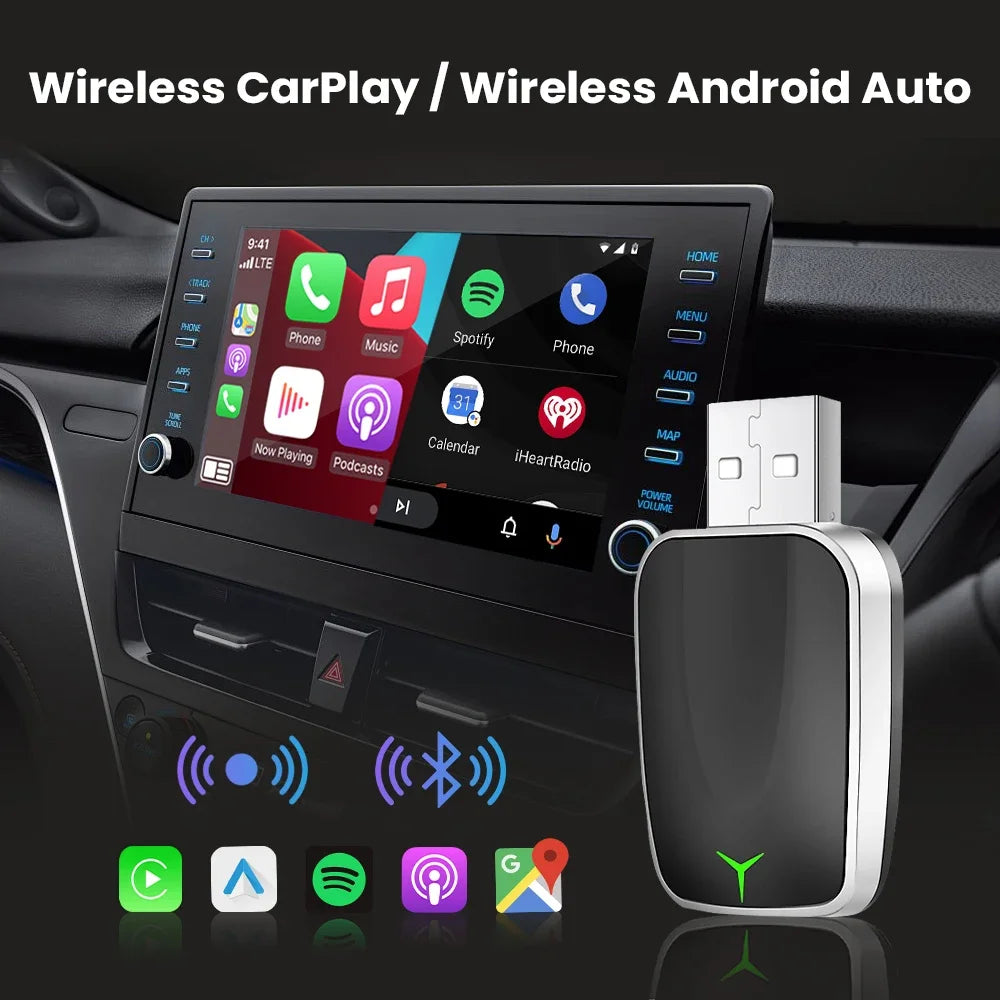 2-in-1 wired CarPlay to wireless