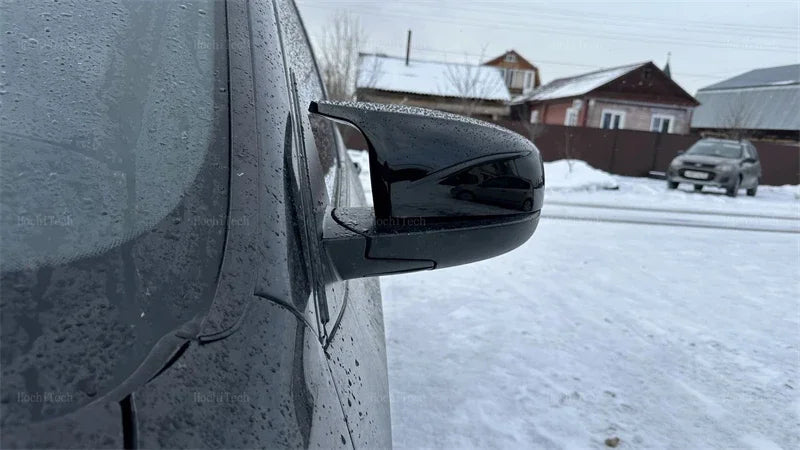 Carbon Fiber Look Black Rearview Side Mirror cover Caps