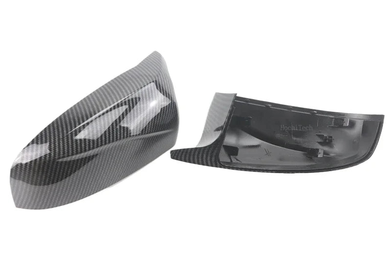 Carbon Fiber Look Black Rearview Side Mirror cover Caps