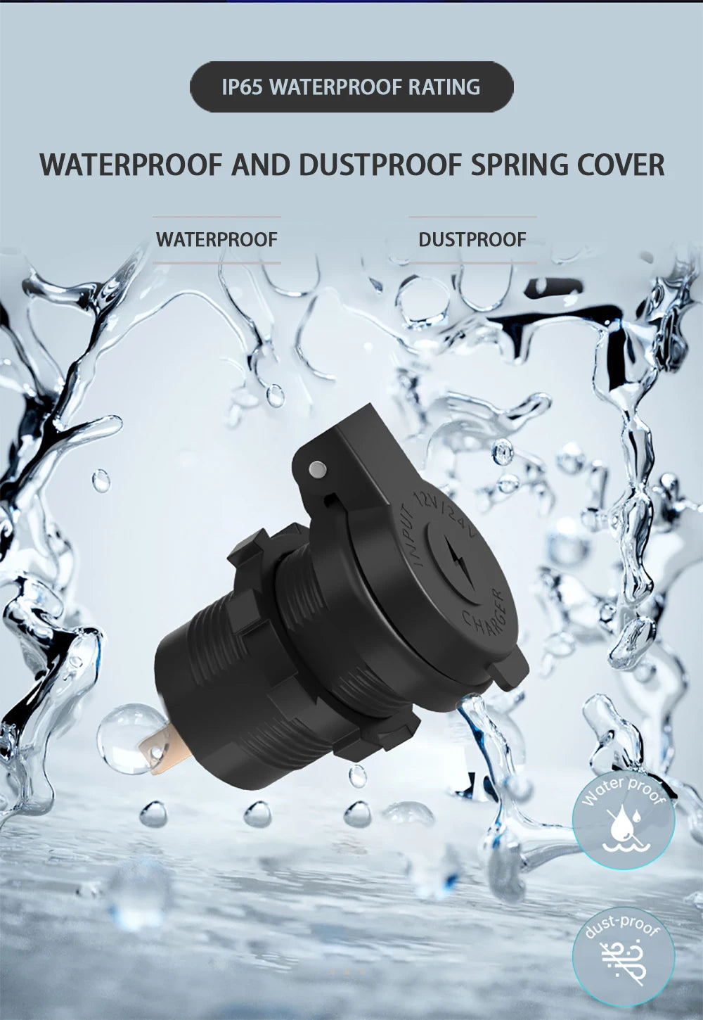 Car USB Charger Socket PD Type C QC 3.0