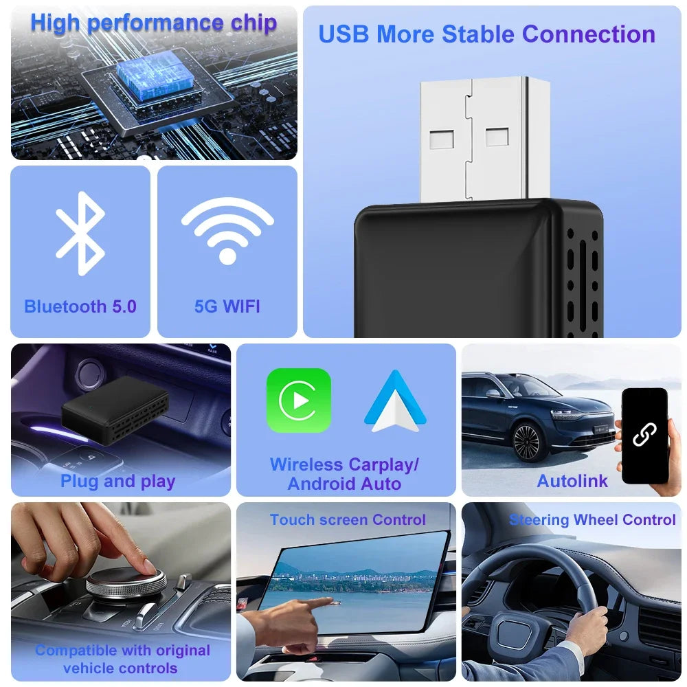 2-in-1 Wireless Adapter CarPlay Wireless Adapter