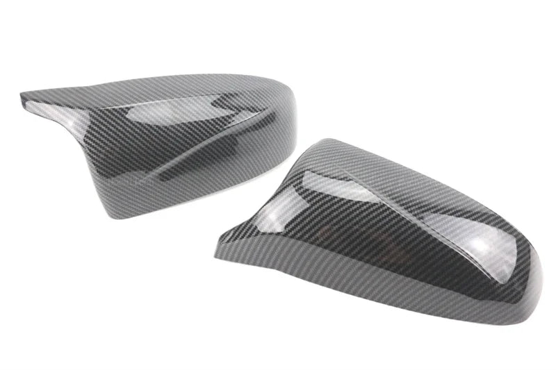 Carbon Fiber Look Black Rearview Side Mirror cover Caps