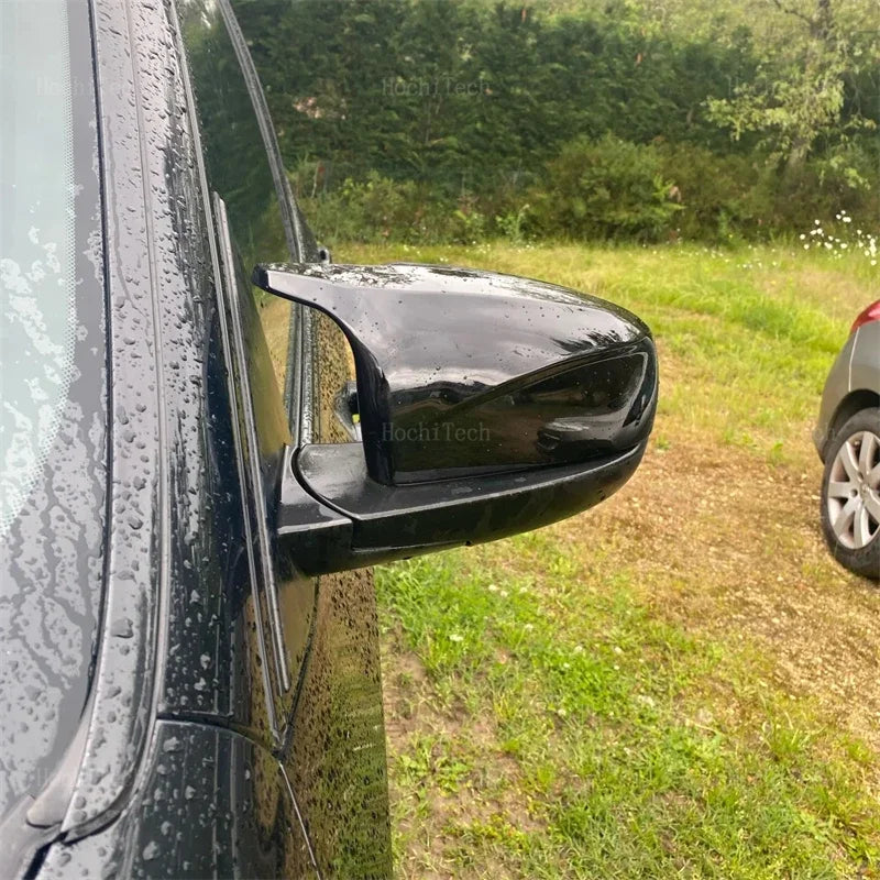 Carbon Fiber Look Black Rearview Side Mirror cover Caps