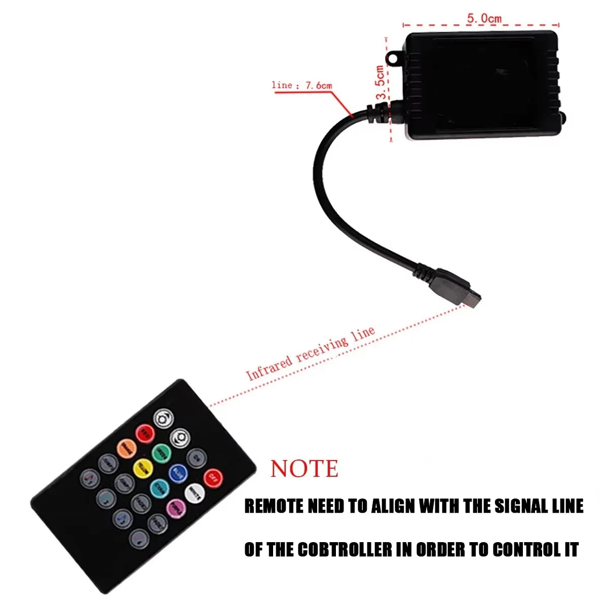 Universal Car RGB Ambient Lights LED Strip for Interior Decoration